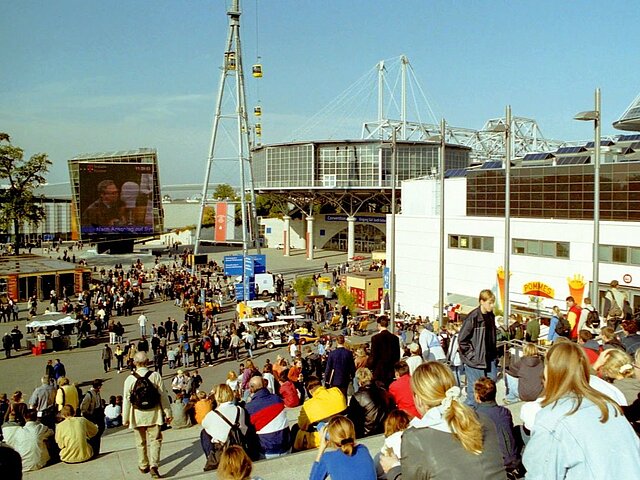 Das Expo-Gelände zur Expo 2000 in Hannover.
