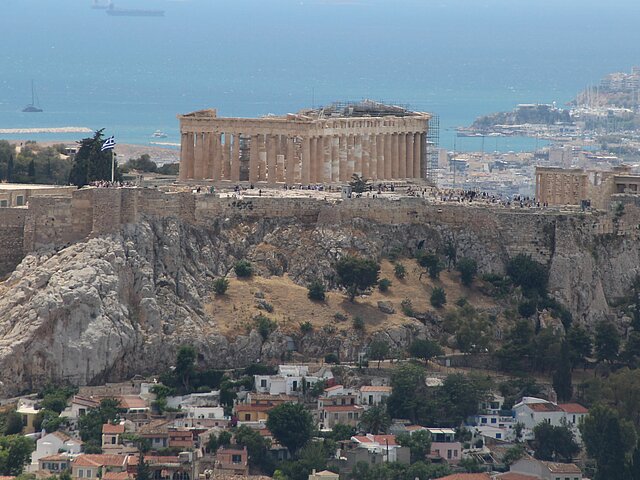 Foto der Akropolis in Athen.