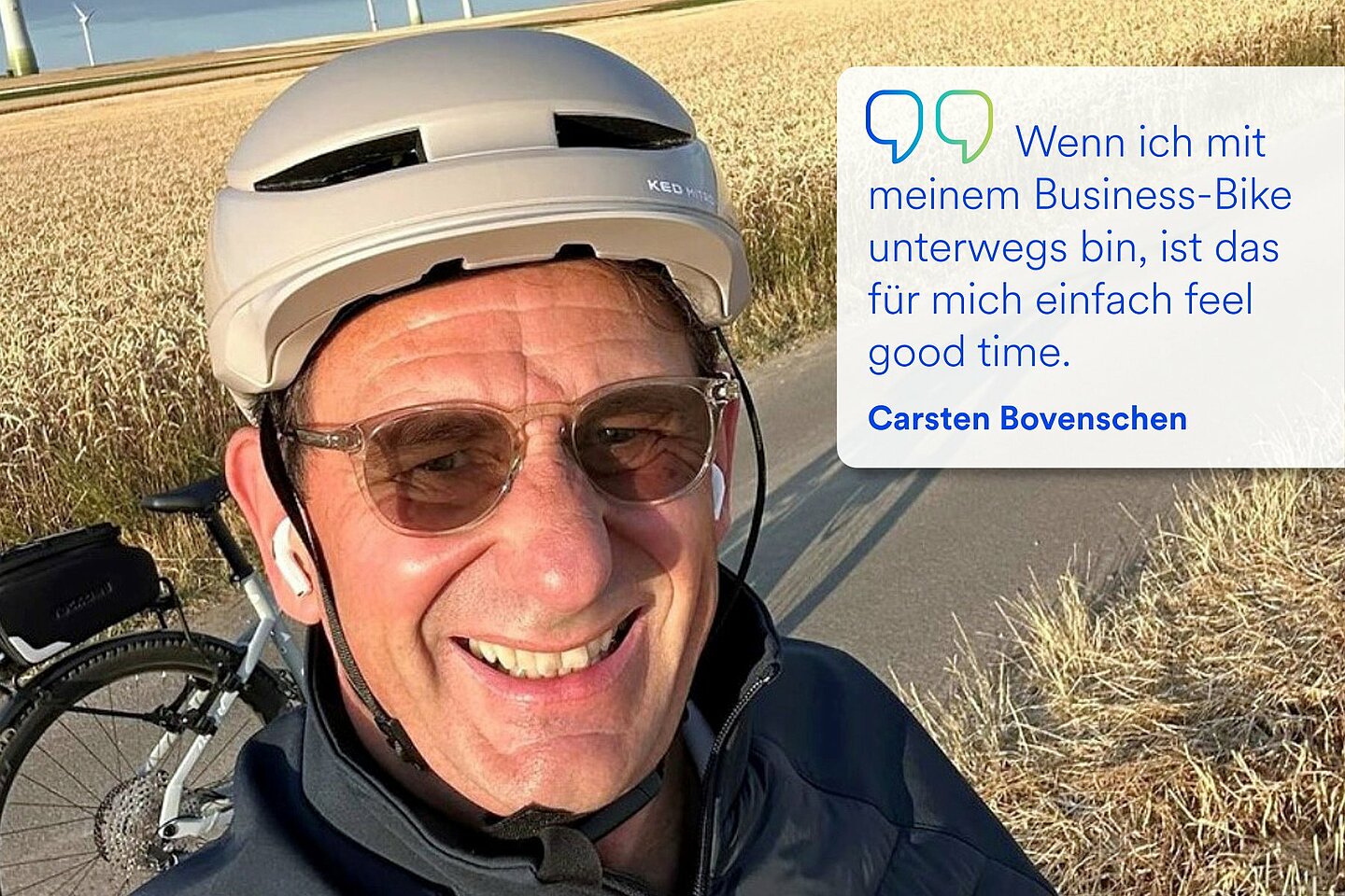 Carsten Bovenschen bei einer Radtour. 
